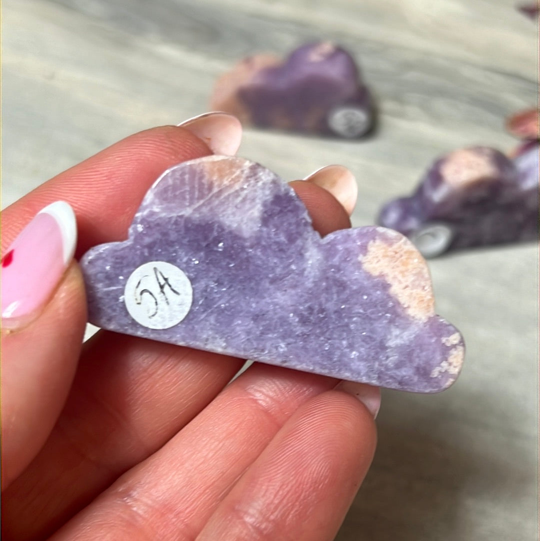 Lepidolite with stillbite Cloud