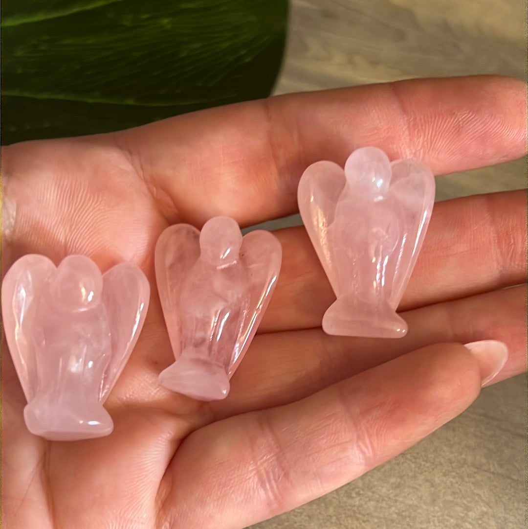 Pocket Angel - rose Quartz