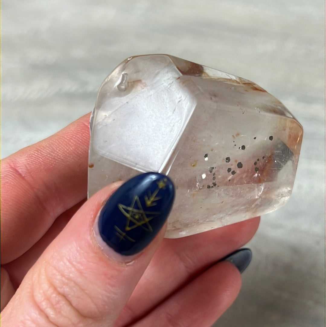 Pyrite in Quartz Freeform Polished Specimen