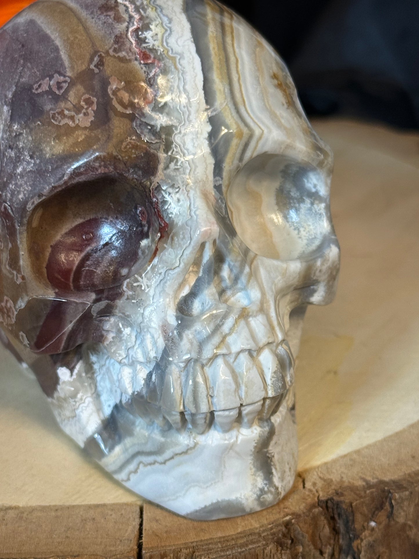 Mexican Agate Skull