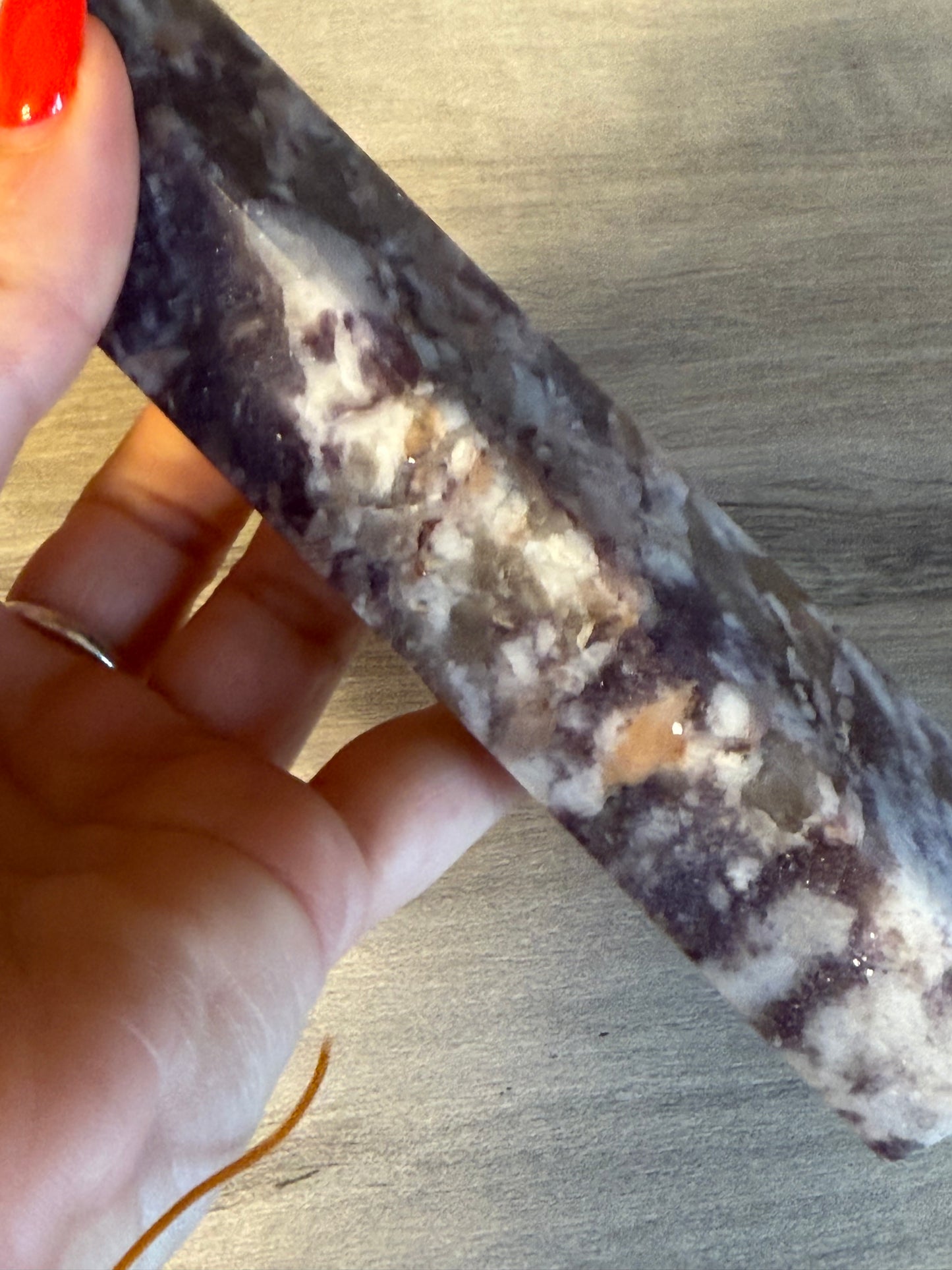 Kunzite Lepidolite Smokey Unicorn Tower Point - rare mix