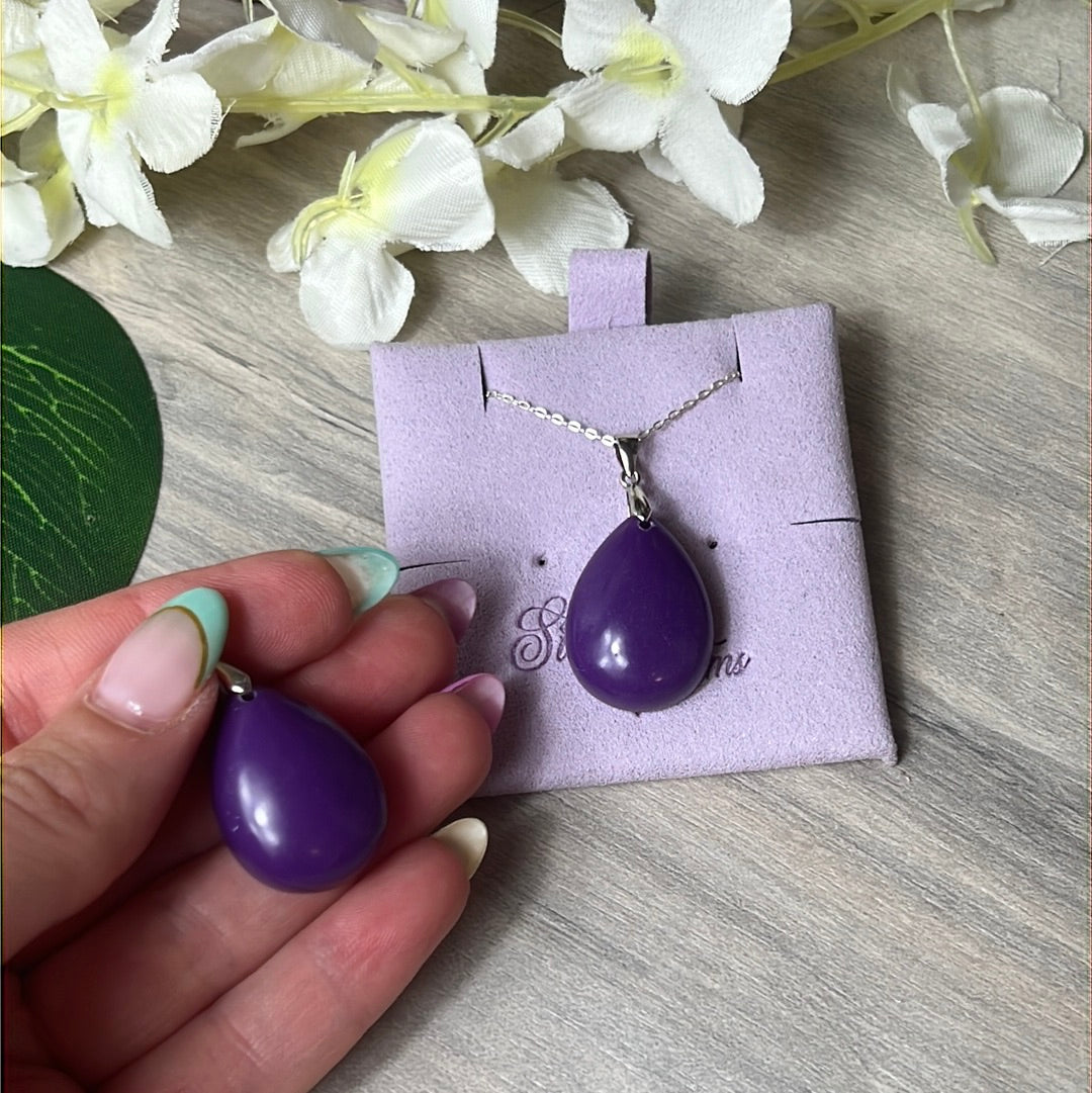 Lepidolite 925 Sterling Pendant