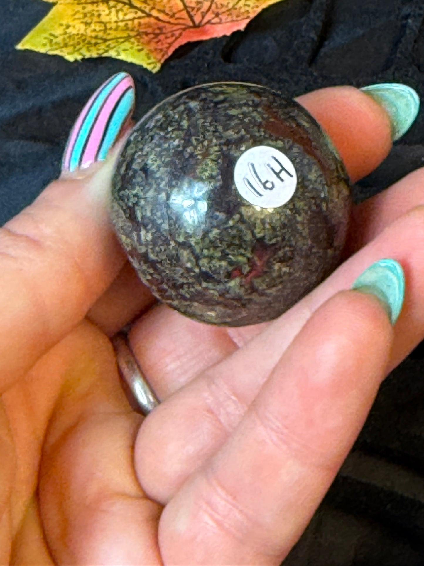 Bloodstone Moonface sphere