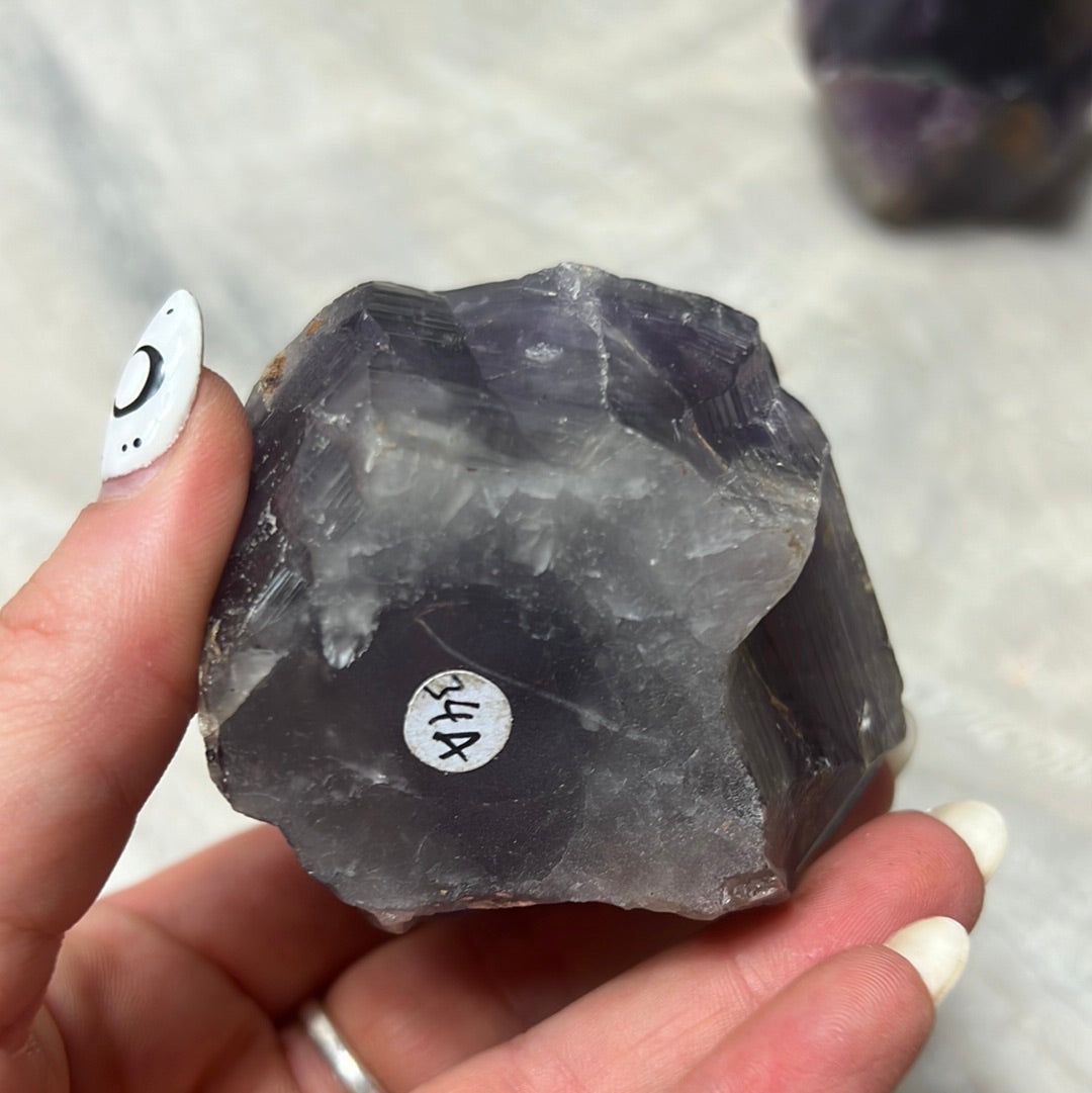 Amethyst Half & Half Polished Raw Tower Points