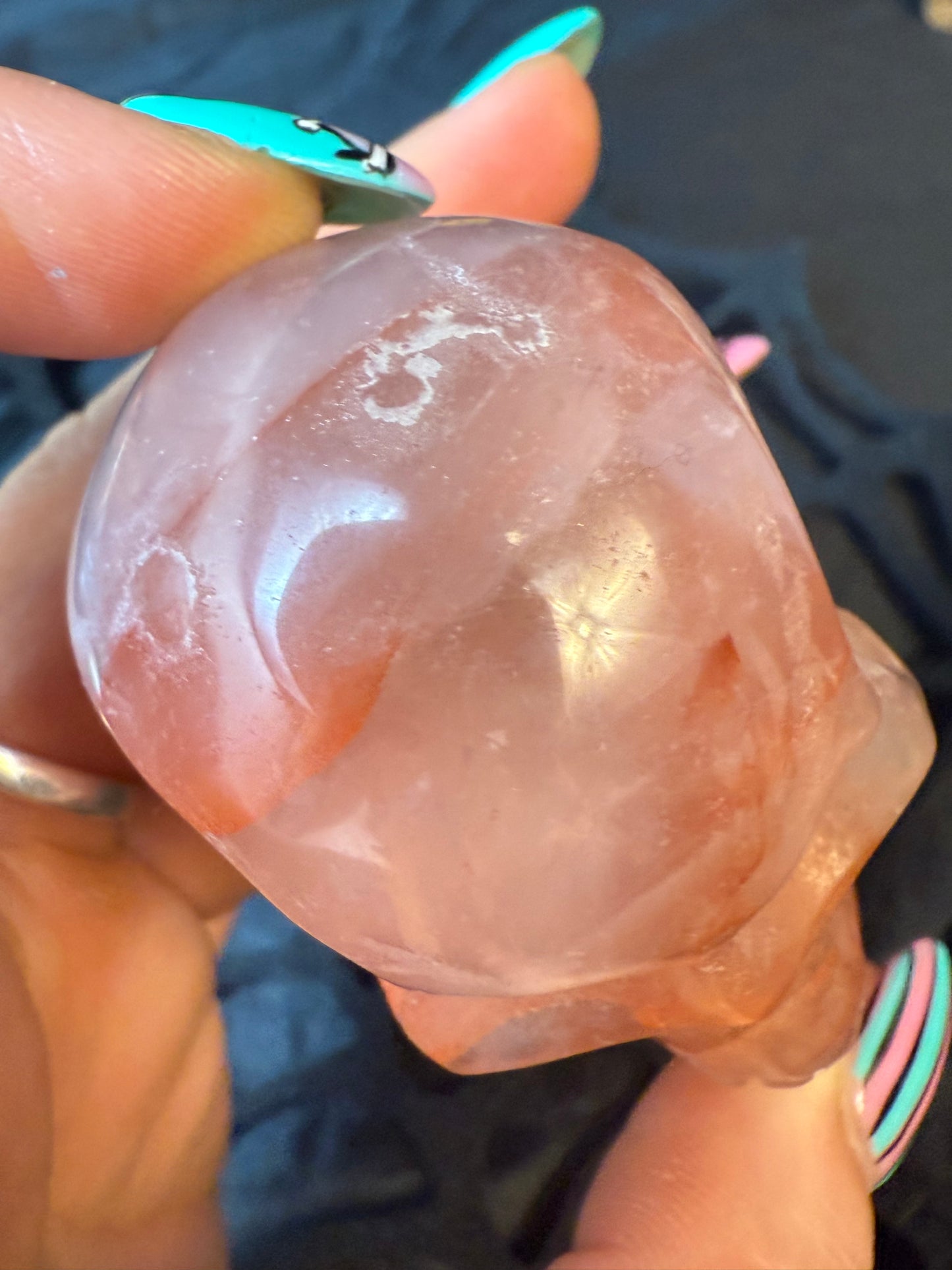 Fire Quartz Skull