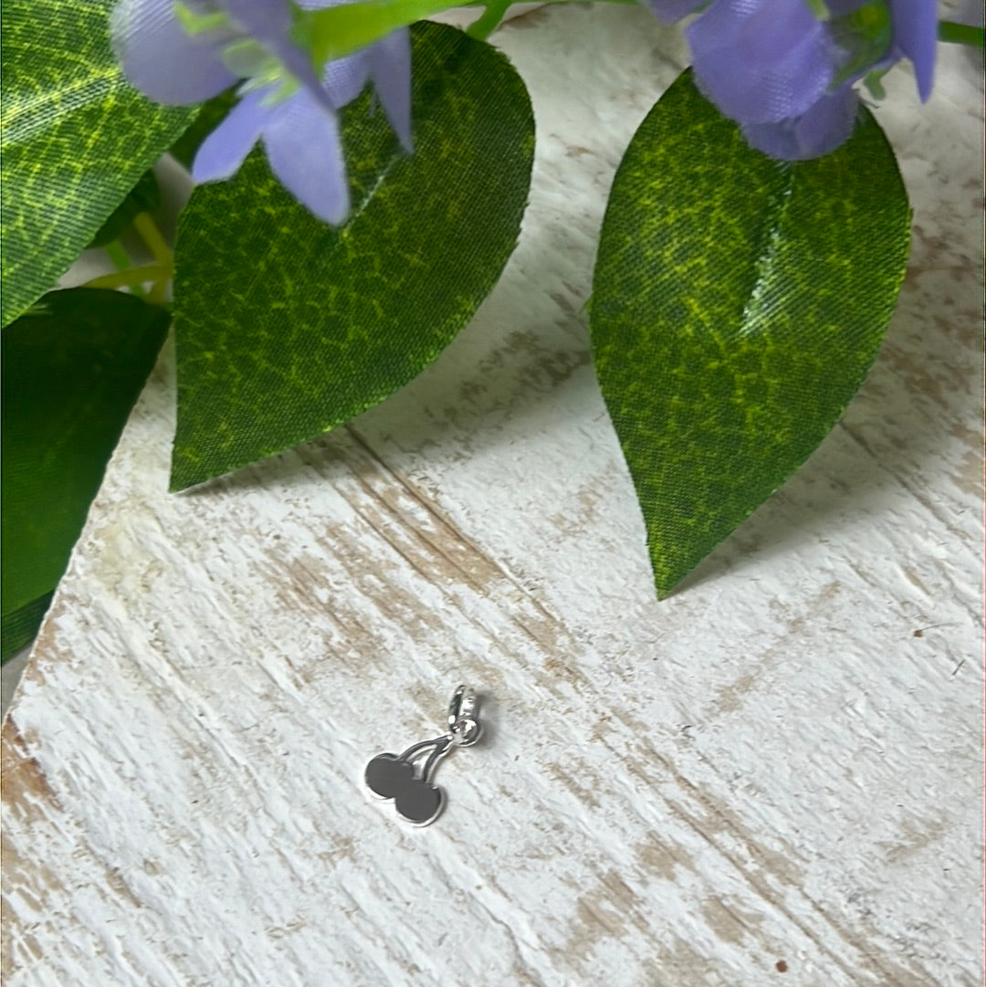 Cherries 925 Sterling Silver Pendant Charm