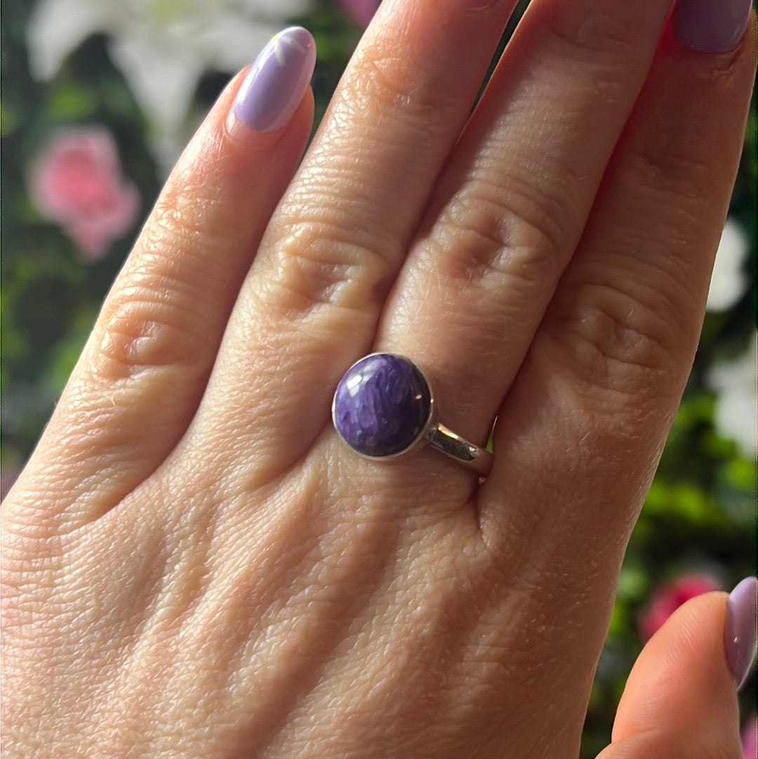 Chaorite 925 Sterling Silver Ring - Size P 1/2
