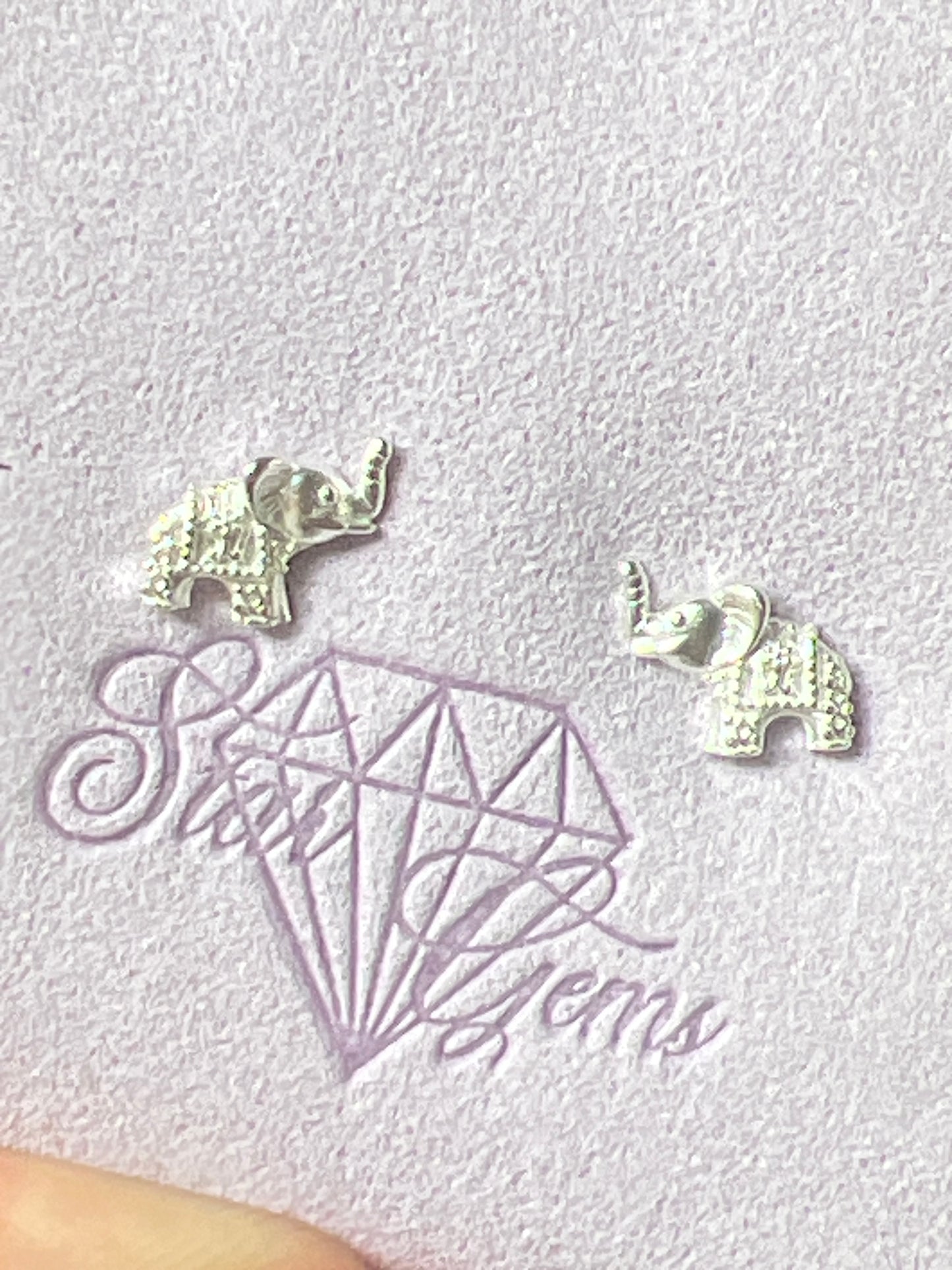 Elephant Studs Sterling Earrings