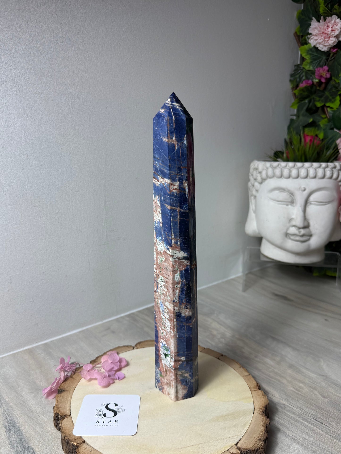 Large Sunset Sodalite Tower Point