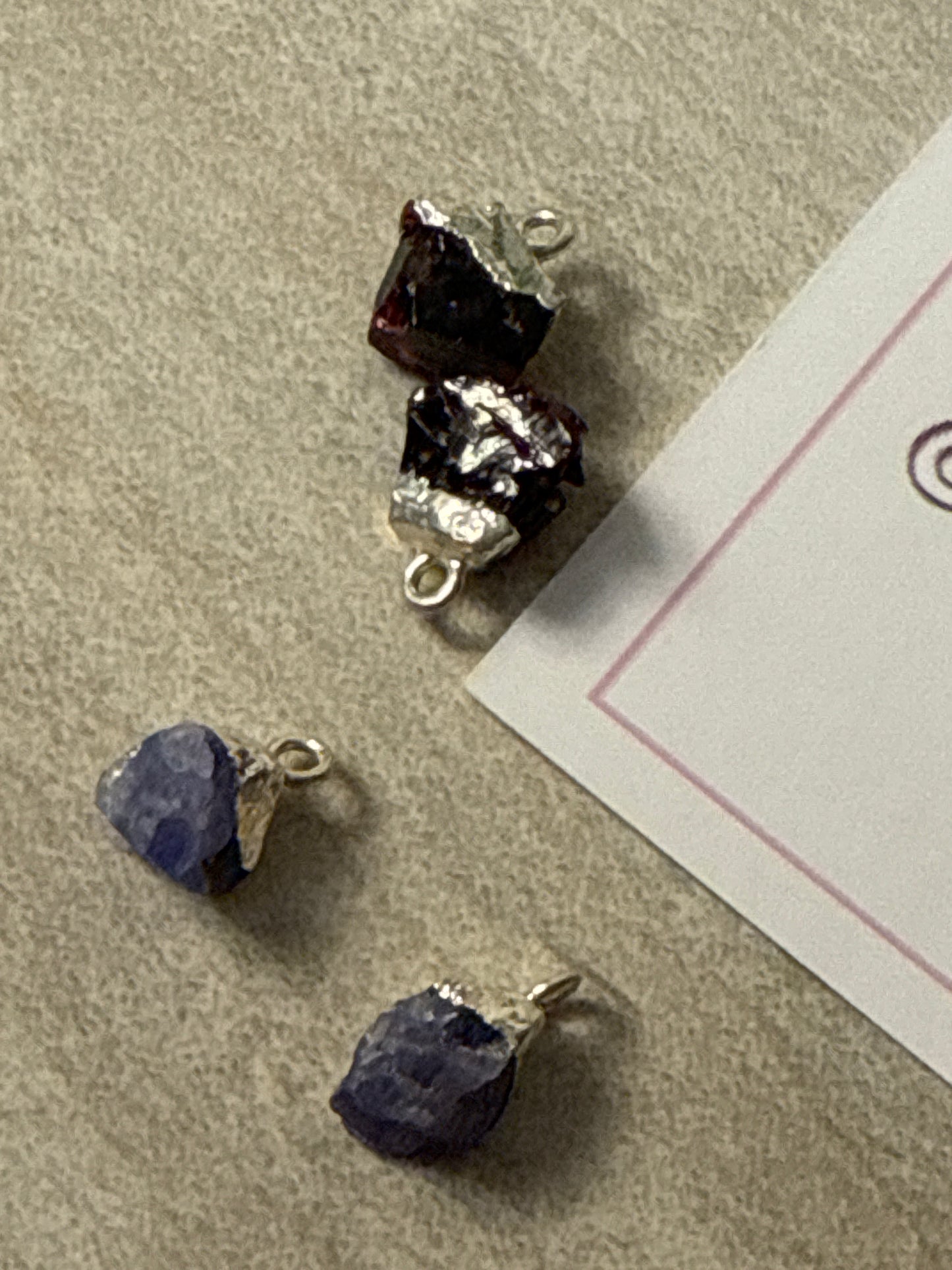 Raw Drop - 925 Silver / 18ct Gold electroplated Pendant Charm