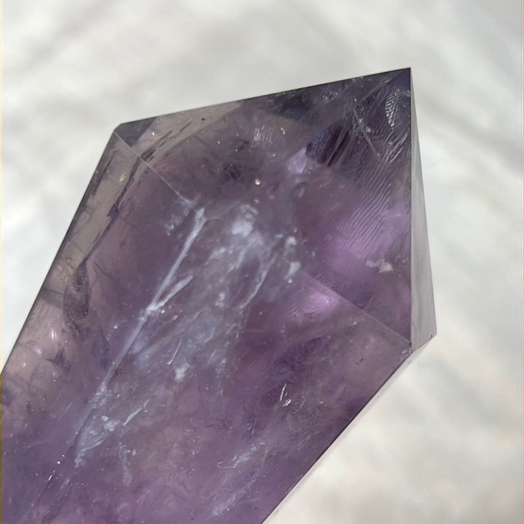 Statement Phantom Fingerprint Amethyst Smokey Quartz Wand