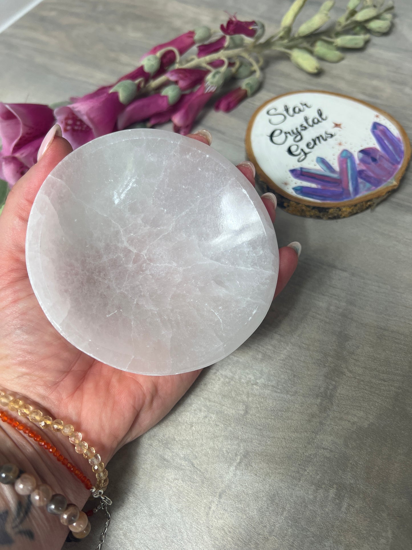 Round Selenite Charging Bowl