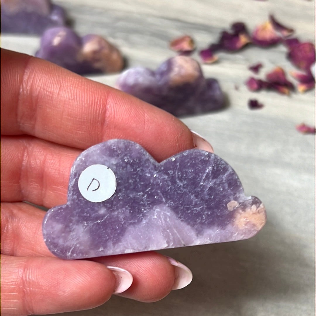 Lepidolite with stillbite Cloud