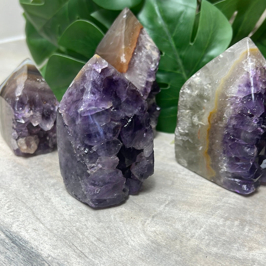 A Amethyst Agate Tower Points