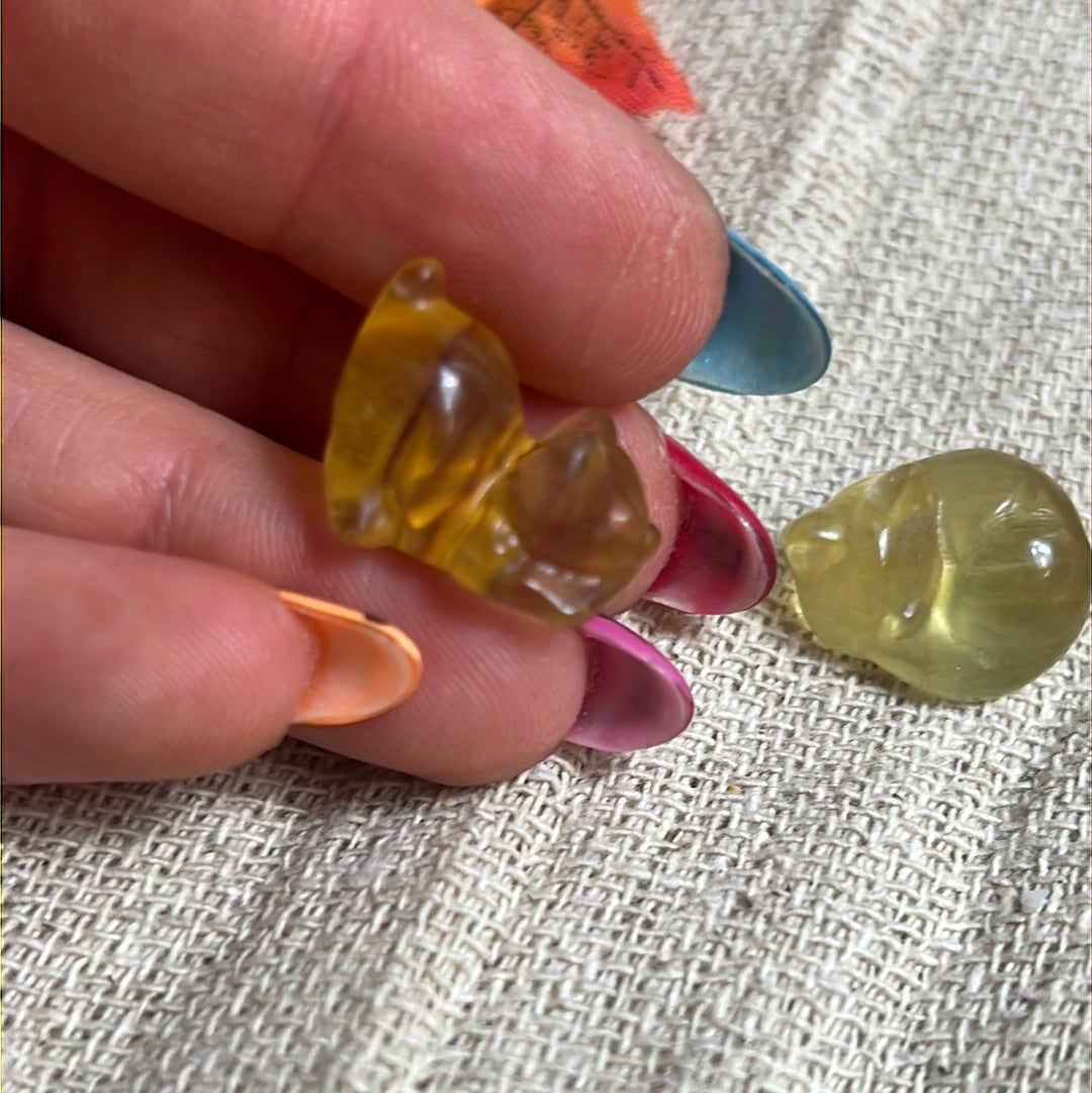 Mini Yellow Fluorite Cat