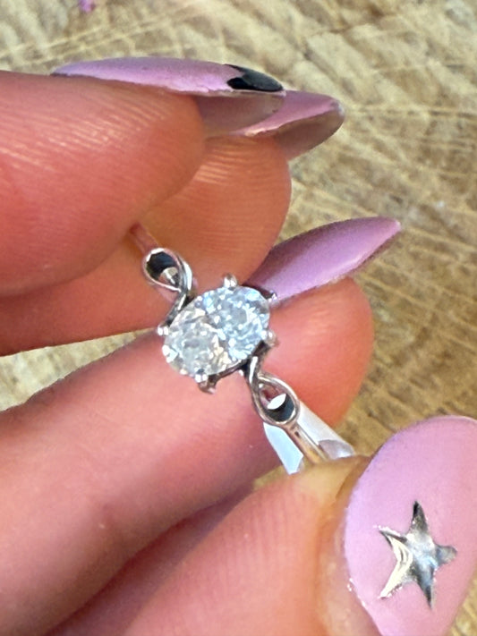 Mossainte Infinity 925 Ring - Size R 1/2