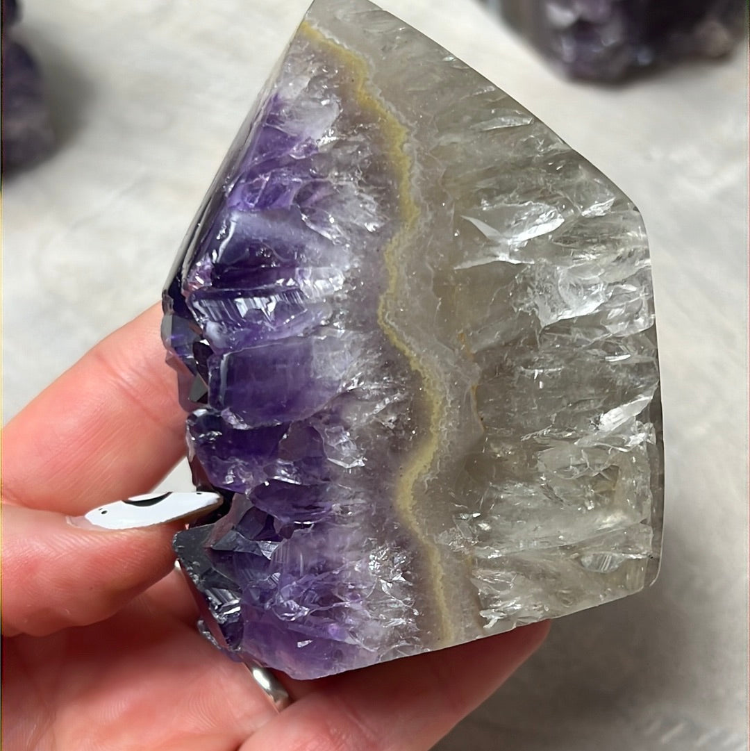 A Amethyst Agate Tower Points