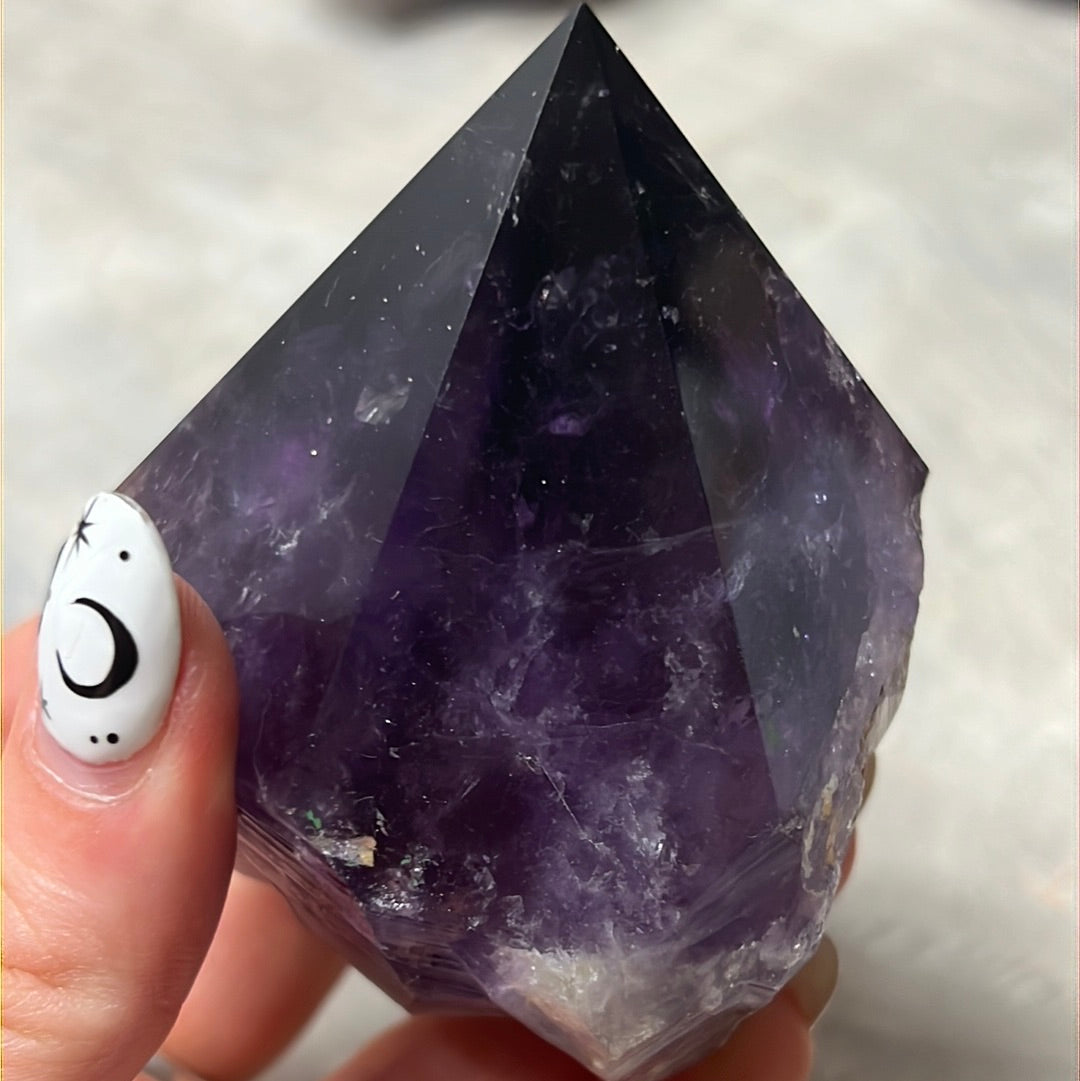 Amethyst Half & Half Polished Raw Tower Points
