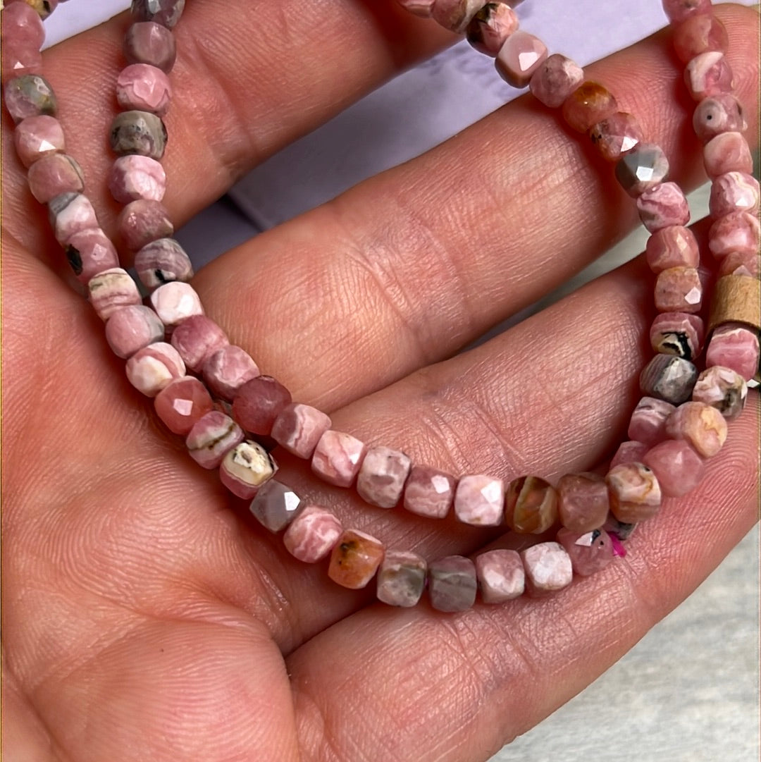 Rhodochrosite Facet Bracelet