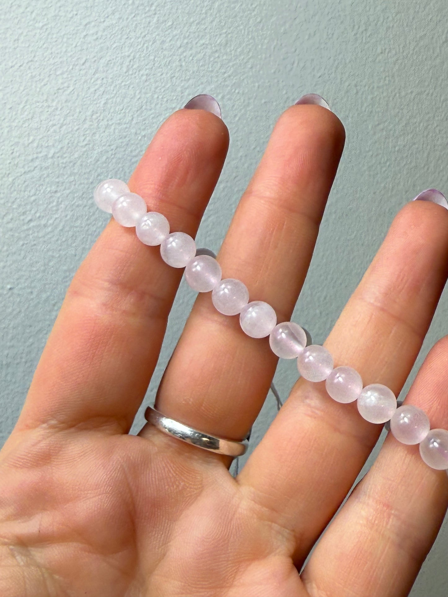 Pink Calcite Bead Bracelet