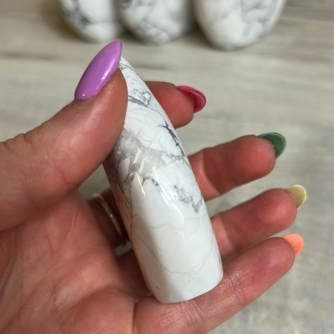 White Howlite Freeform Flame