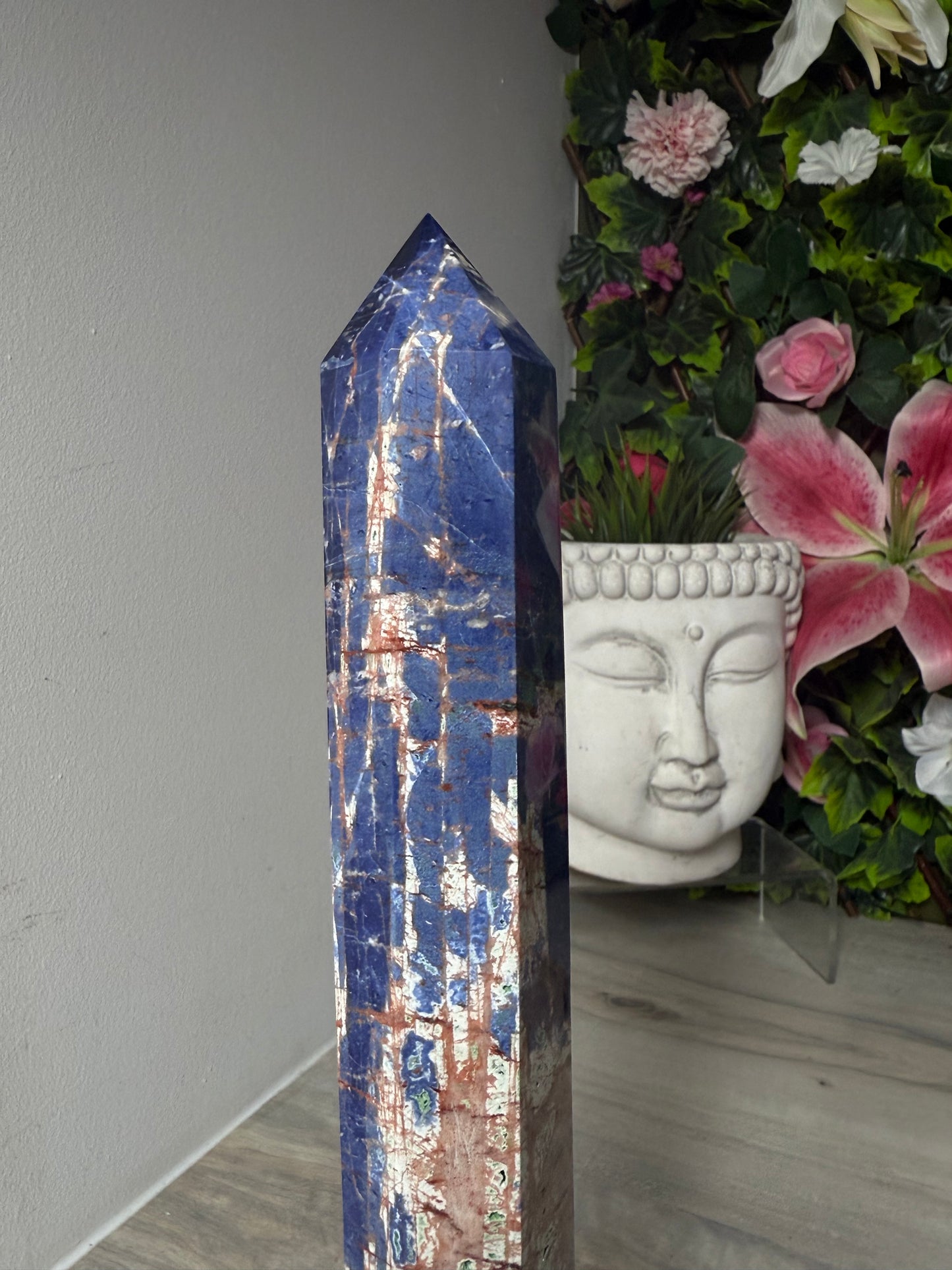 Large Sunset Sodalite Tower Point