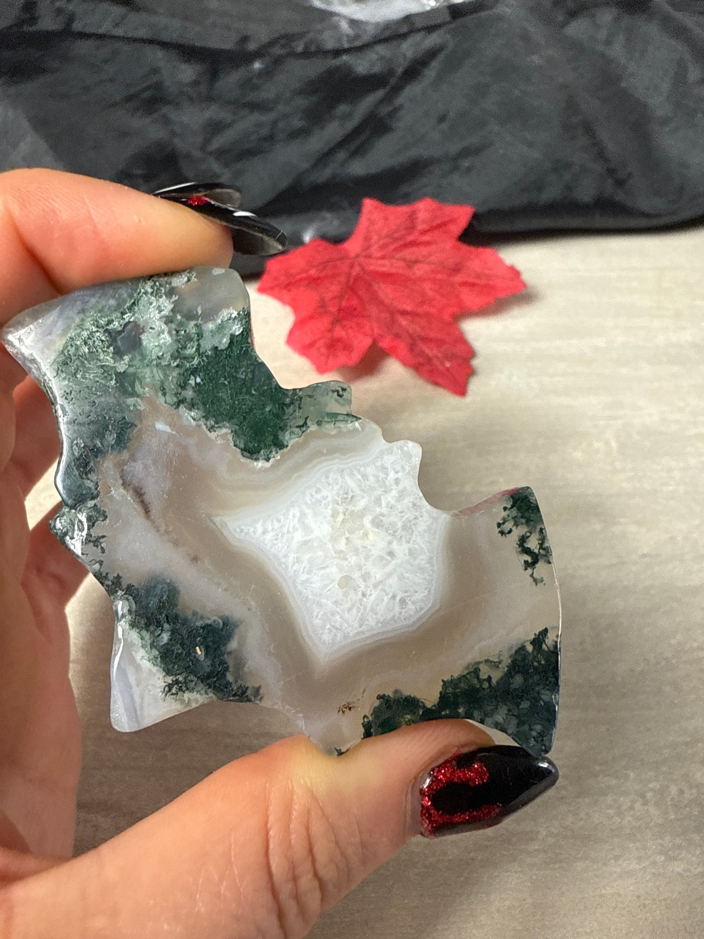 Moss agate bat