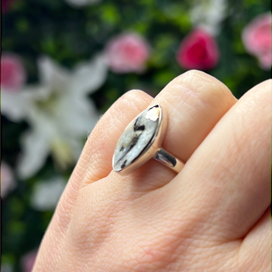 Astrophyllite 925 Sterling Silver Ring - Size L 1/2