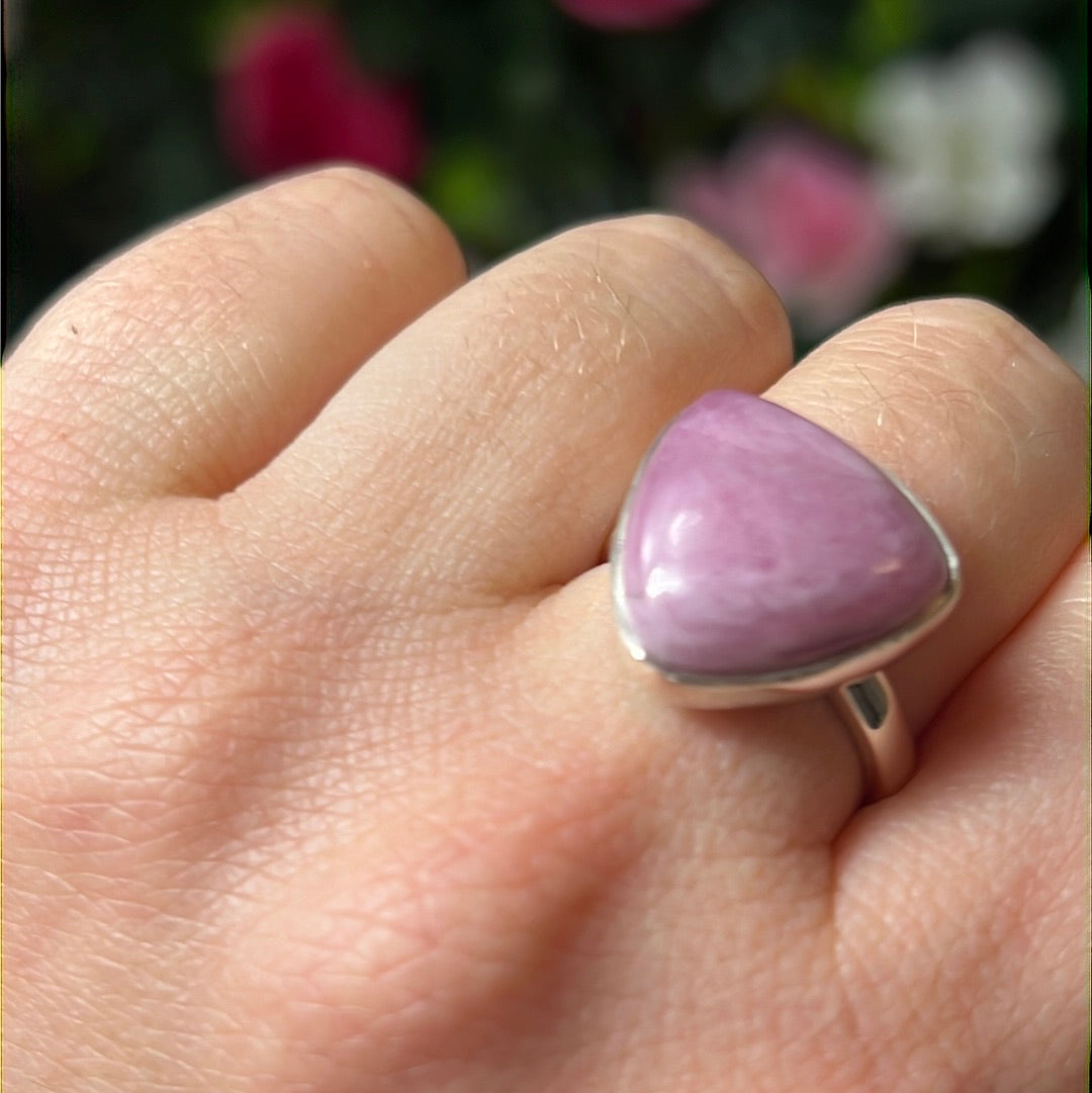 Pink Tourmaline 925 Silver Ring - Size O  AA GRADE