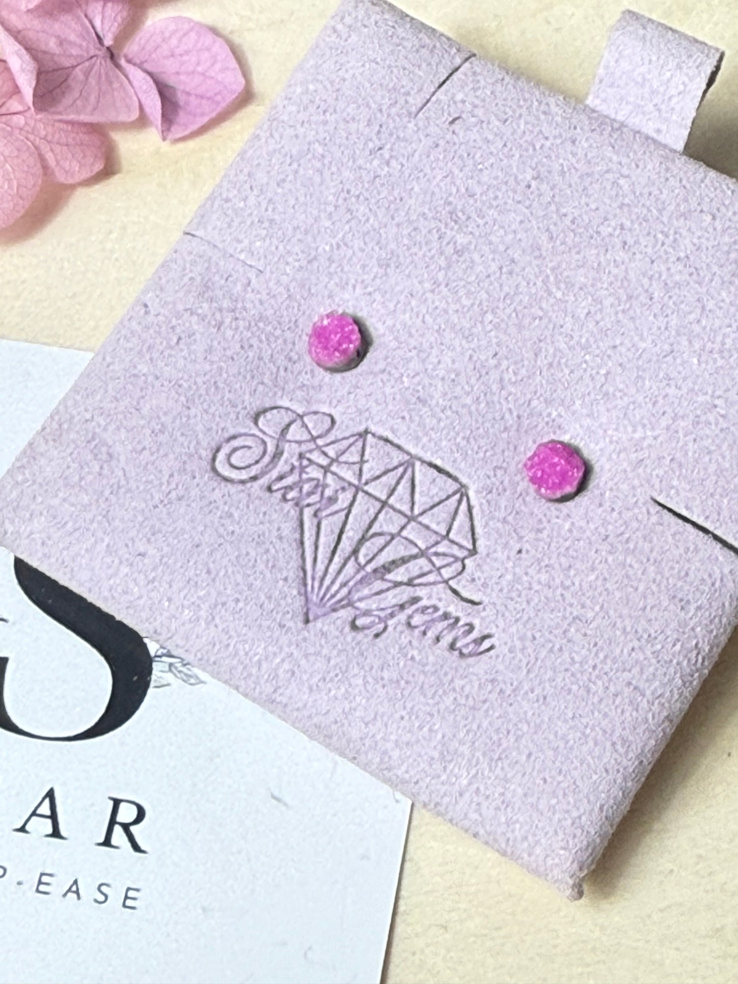 Handmade Cabalto Calcite Sterling Silver Studs