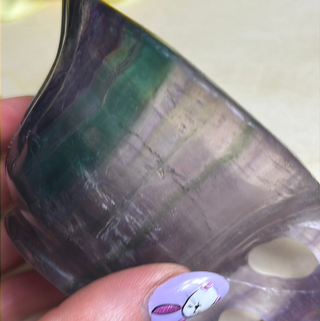 Fluorite Hand Carved Cup