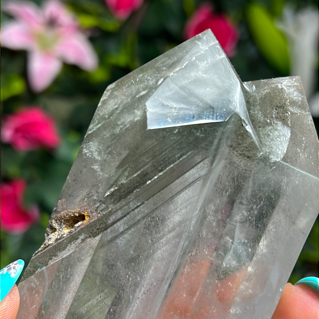 Twin Phantom Garden Quartz Tower Point