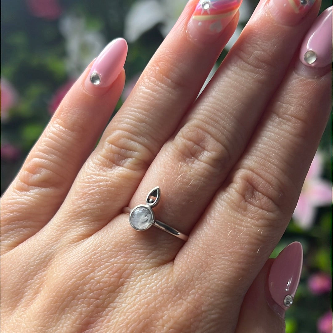 Goddess Moonstone Ring - 925 Sterling Silver