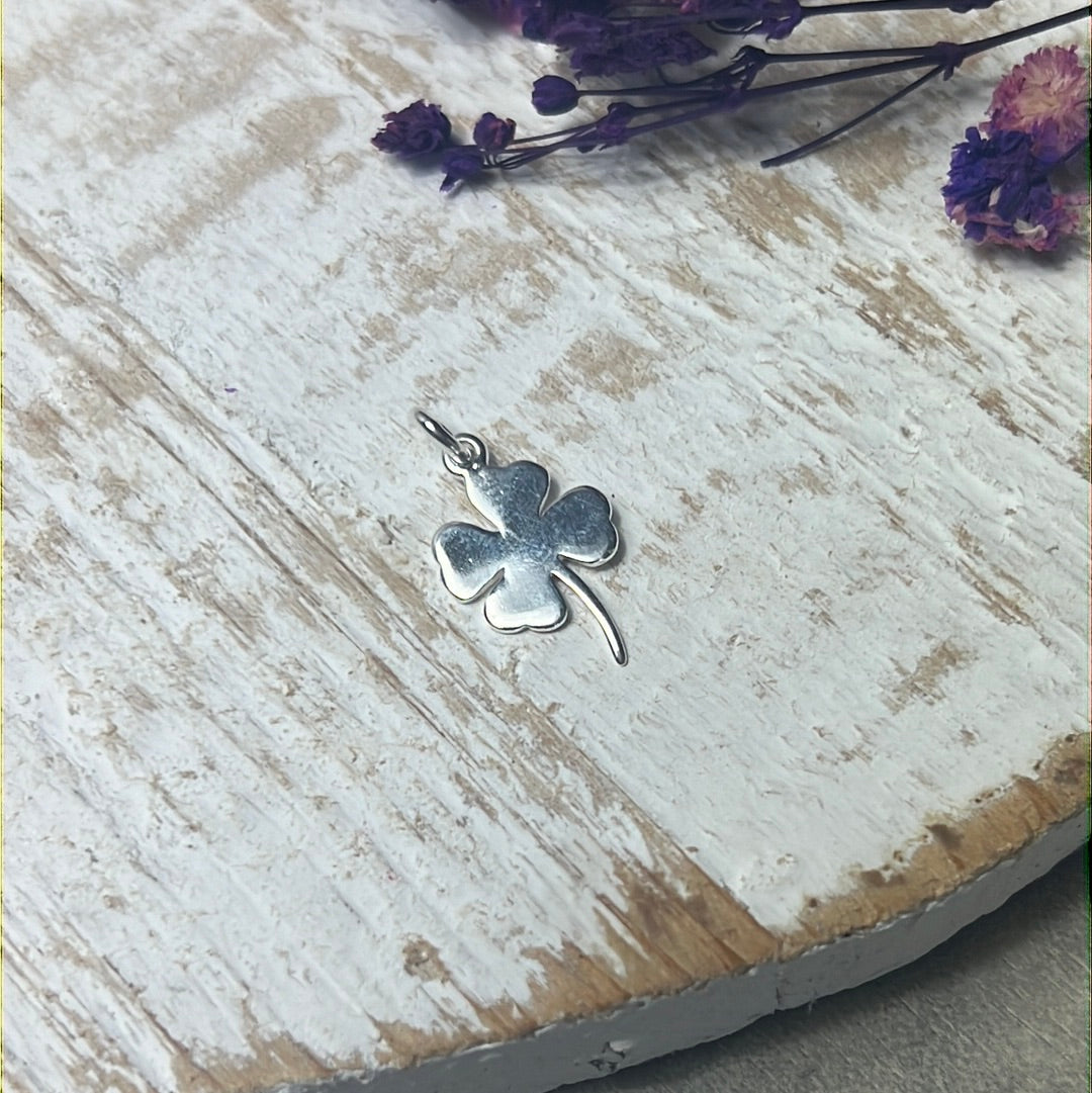 Four Leaf Clover 925 Sterling Silver Pendant Charm
