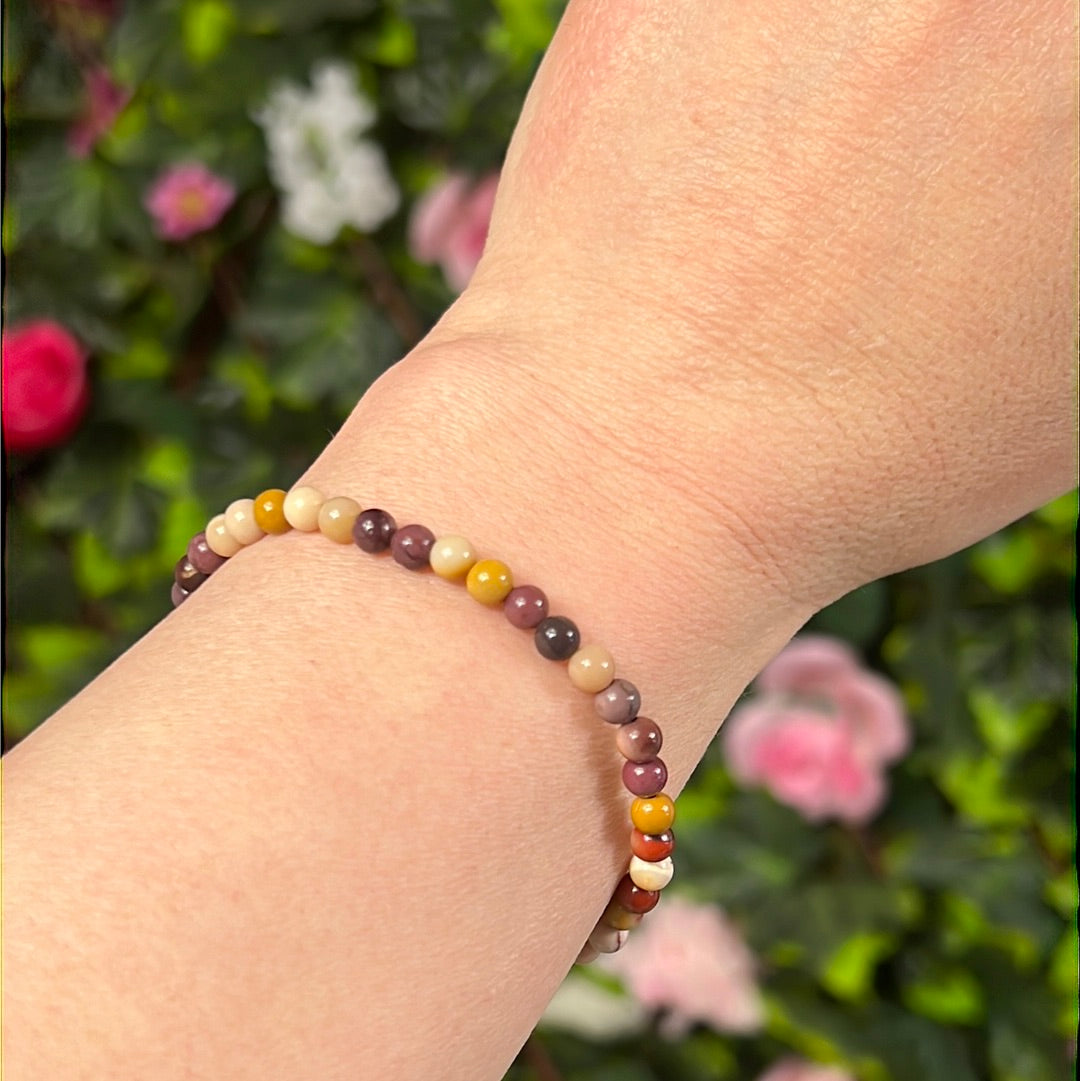 4mm Mookaite Bead Bracelet