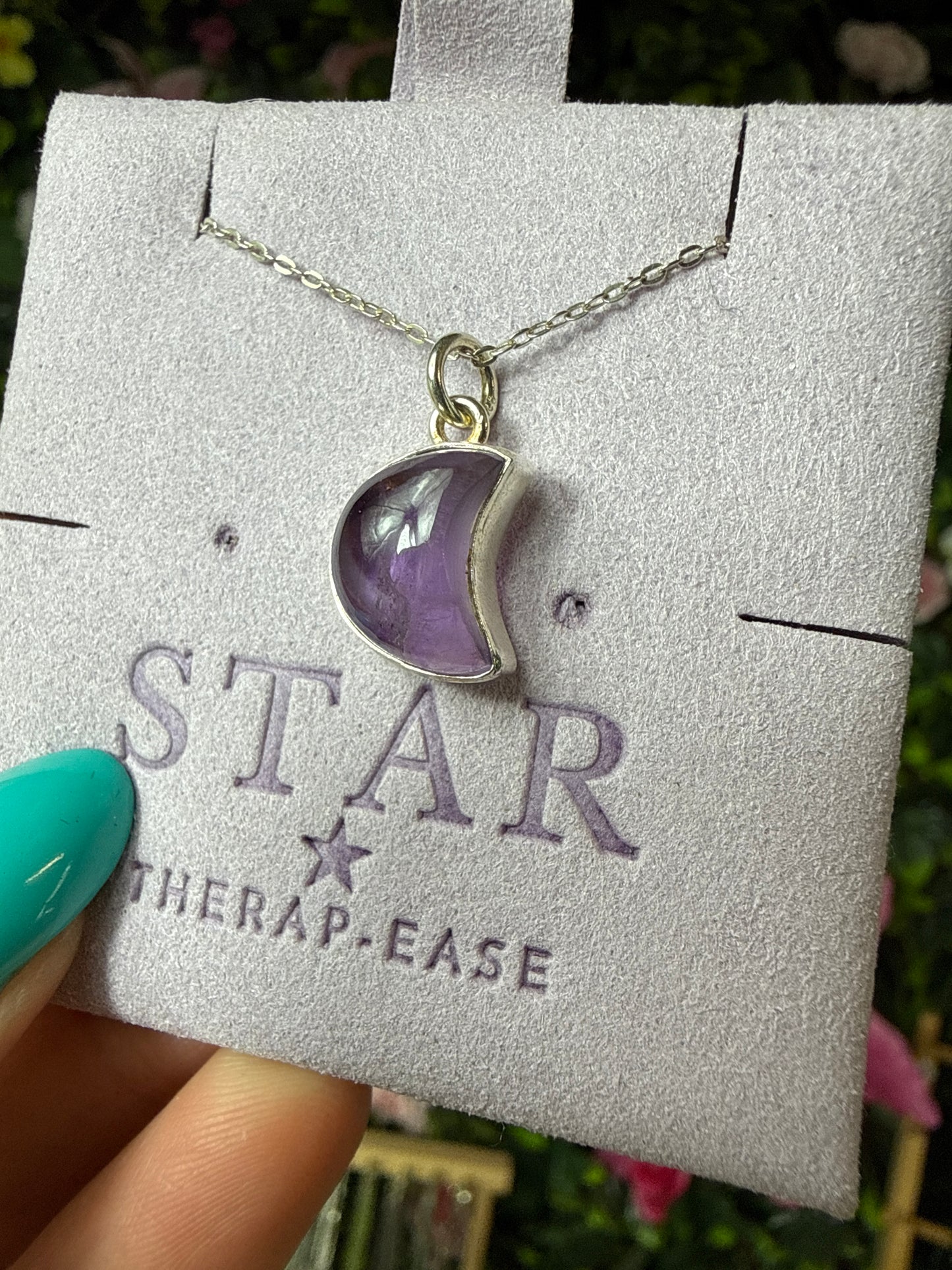 Amethyst Moon 925 Silver Pendant