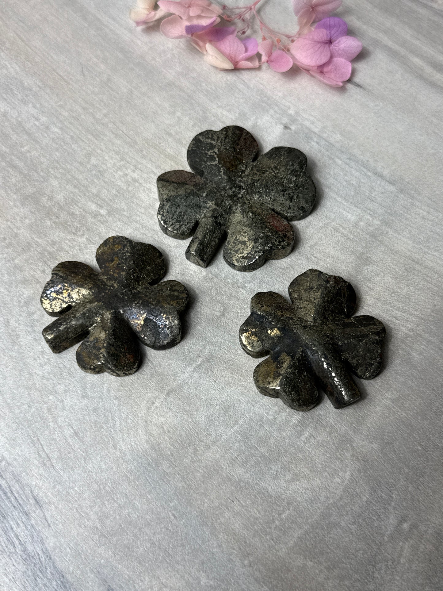 Lucky Pyrite Four leaf clover / shamrock ☘️