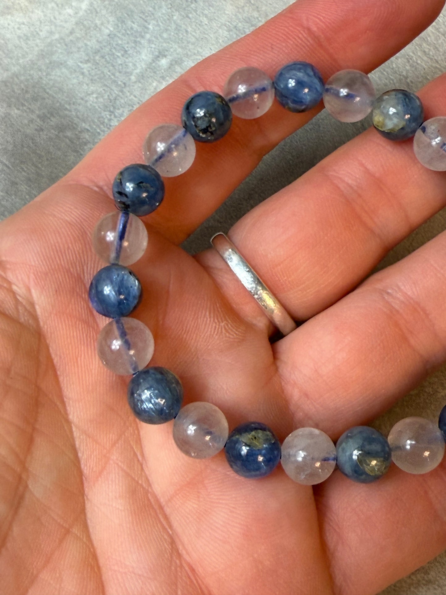 Kyanite & Quartz Mix Bead Bracelet
