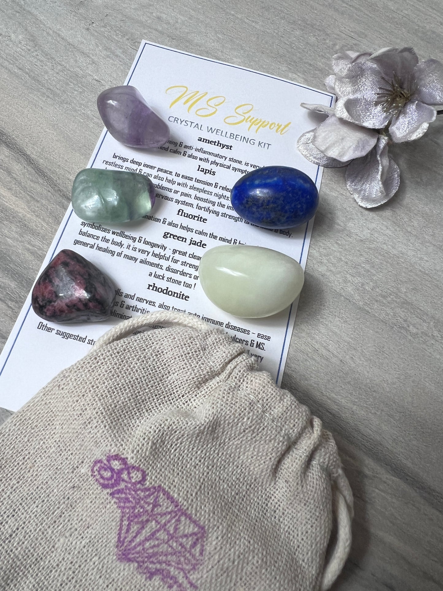 Starcrystalgems - MS Multiple Sclerosis Support - Tumblestone Kit