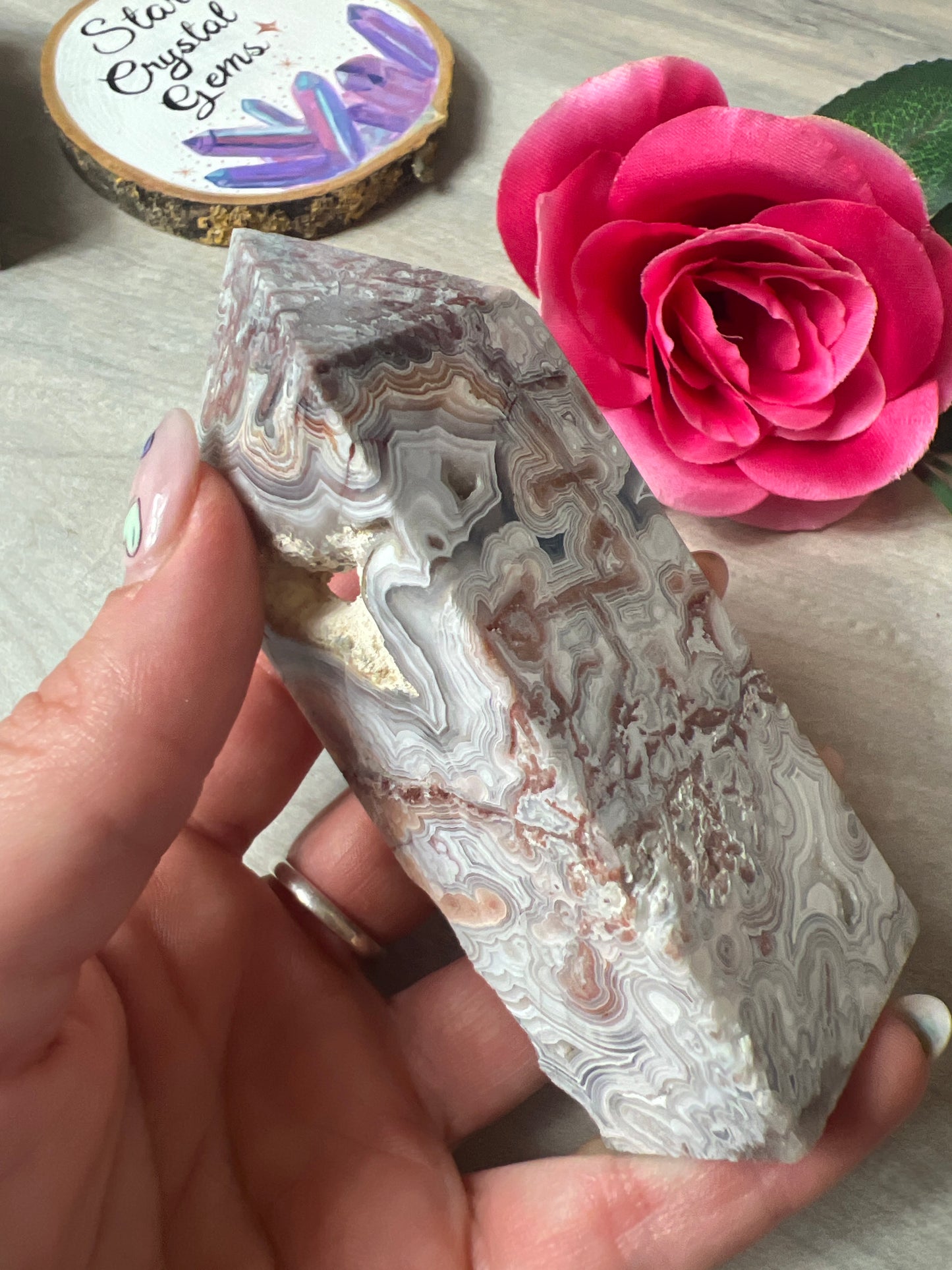 Mexican Agate tower point