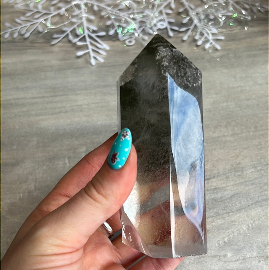 Twin Phantom Garden Quartz Tower Point
