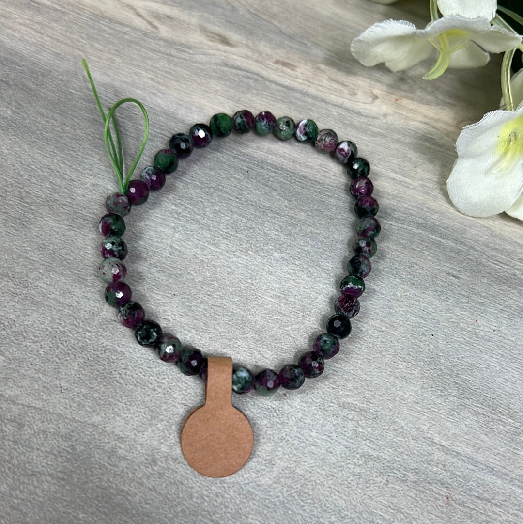 AA Ruby Zoisite Facet Bracelet