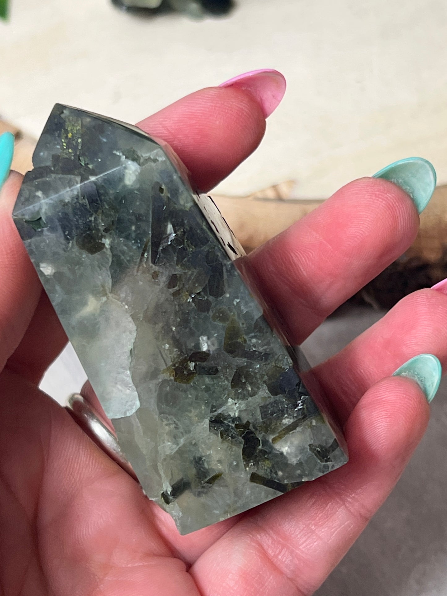 Druzy Prehnite Tower
