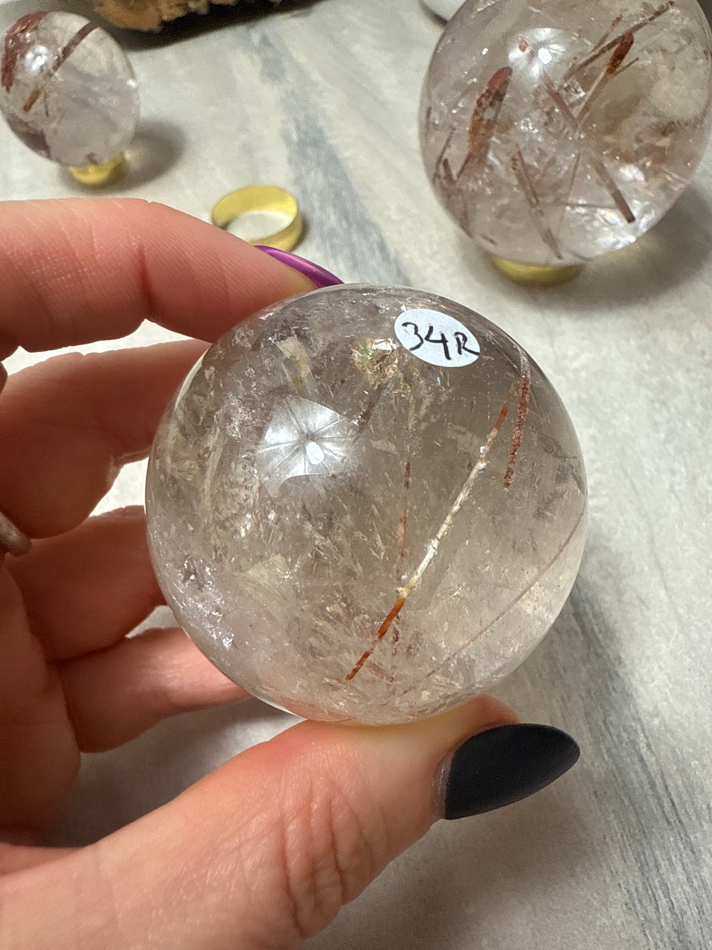 Rutile Rutilated Sphere