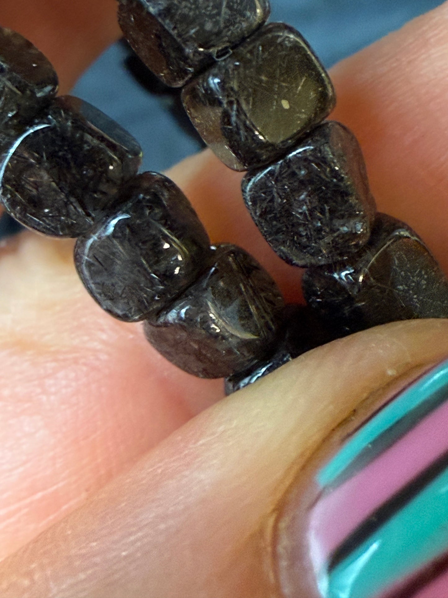 Black Quartz Rutile Bracelet