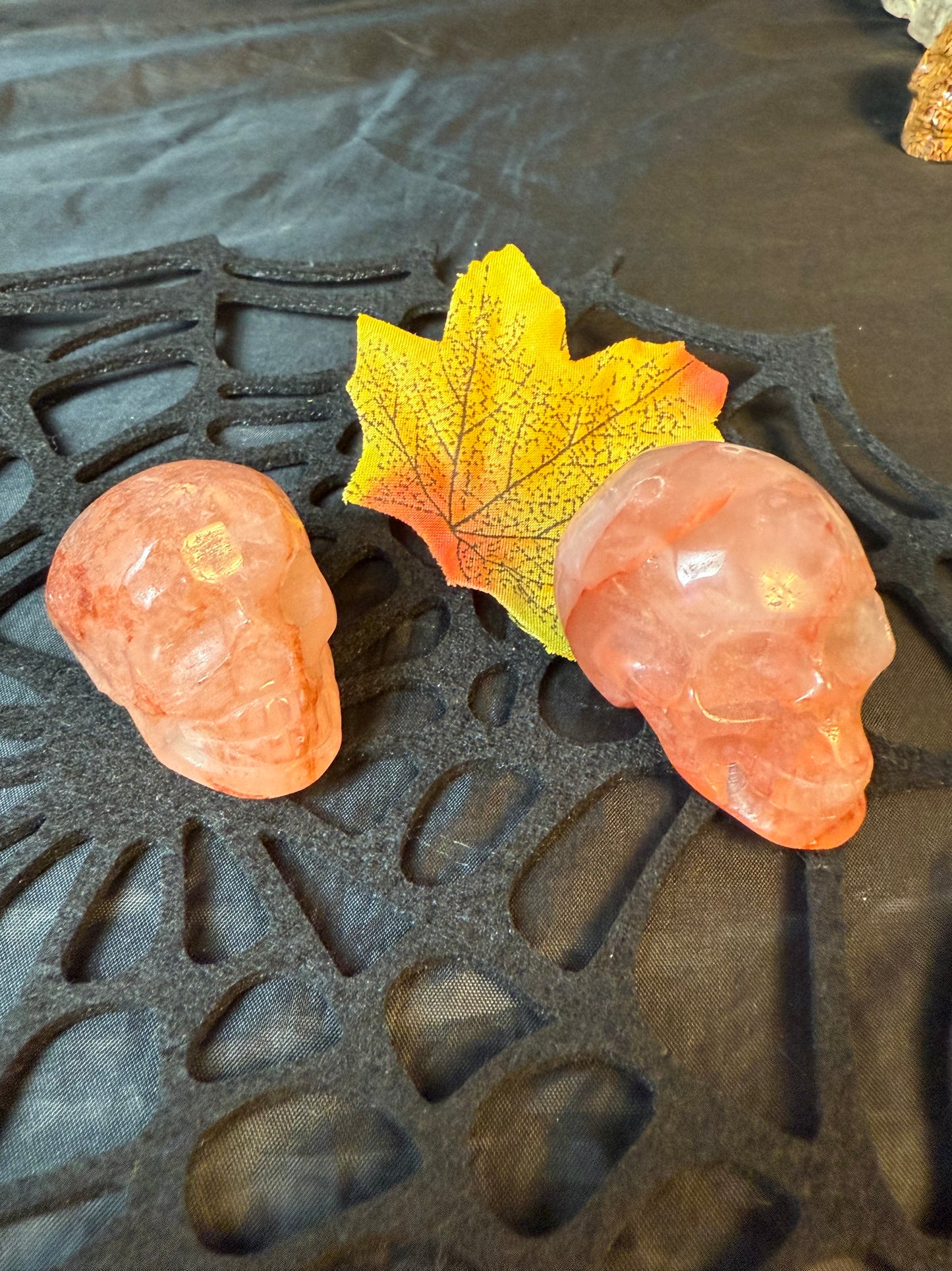 Fire Quartz Skull