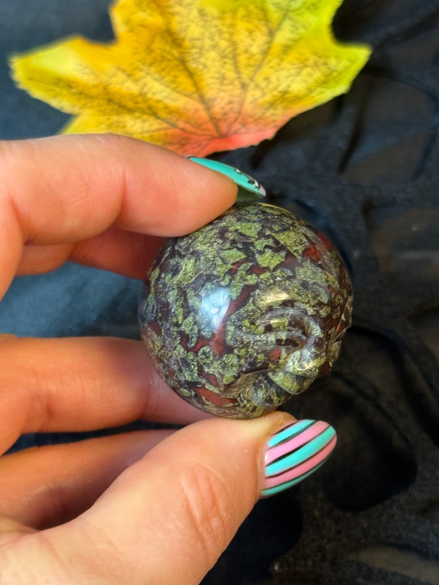 Bloodstone Moonface sphere