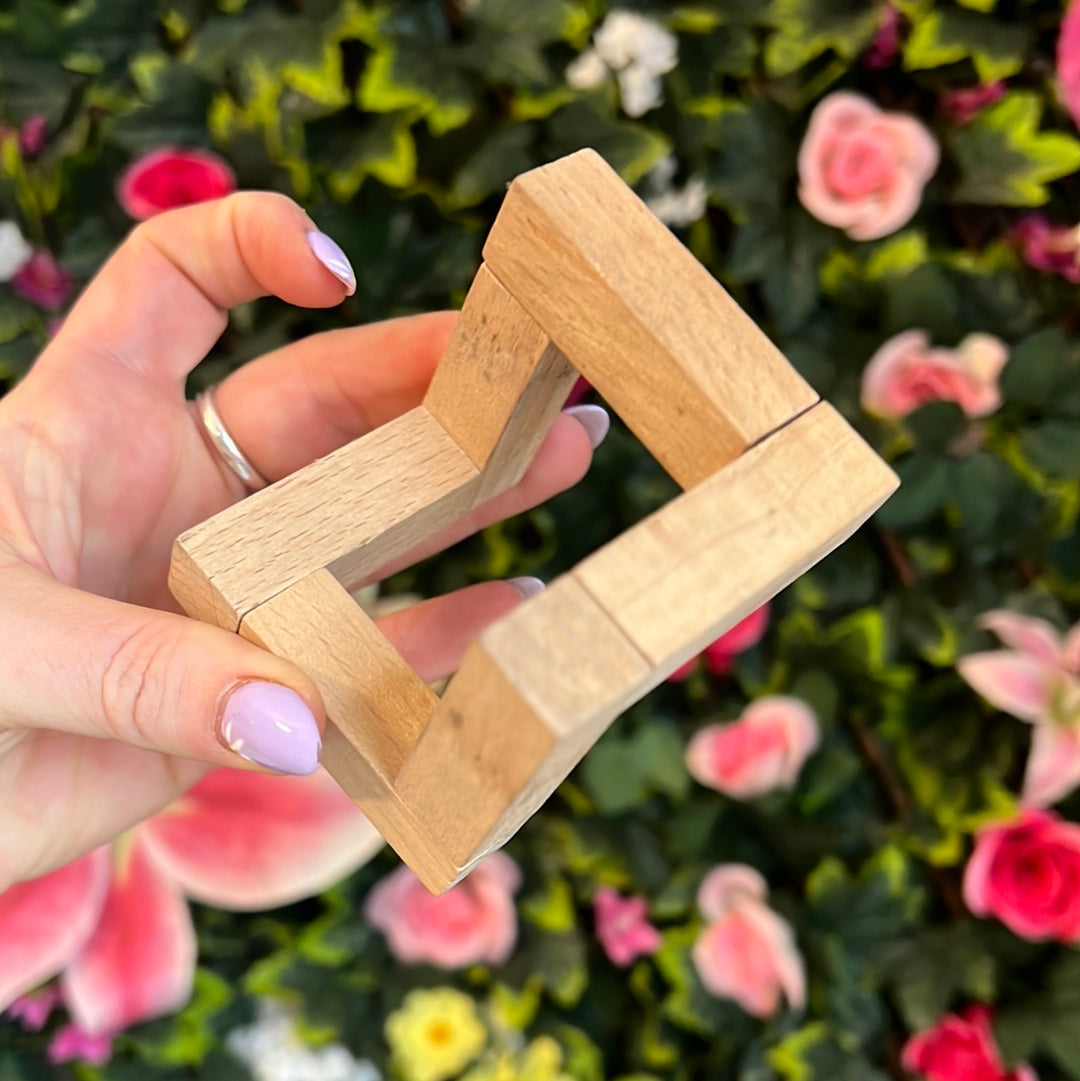 Wood Cube Stand - Large Egg Specimen Sphere - Display Stand