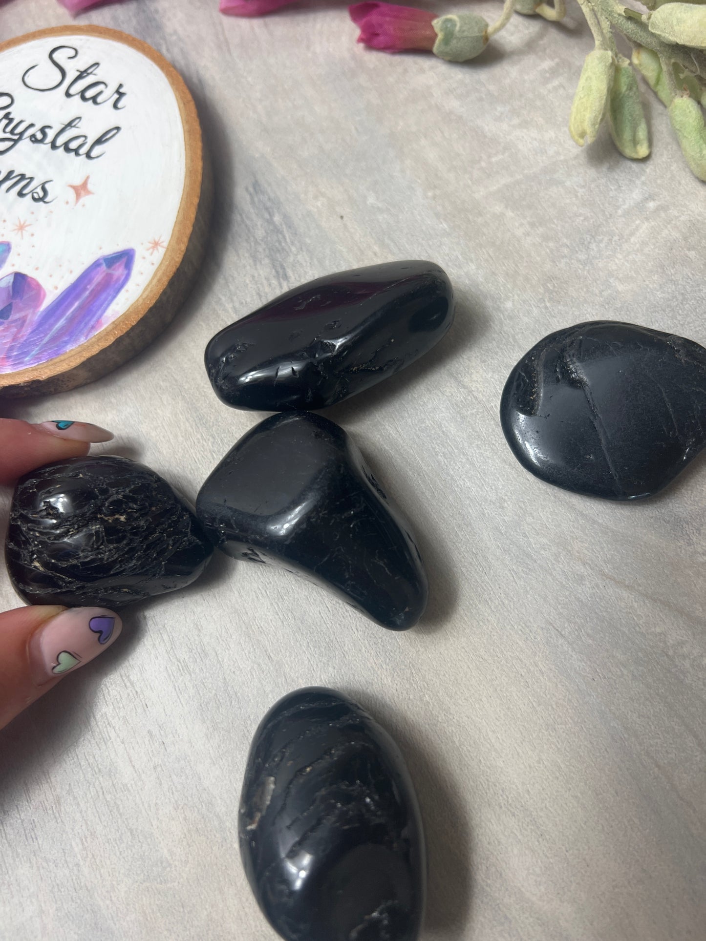 XL Black Tourmaline Tumble Tumblestone