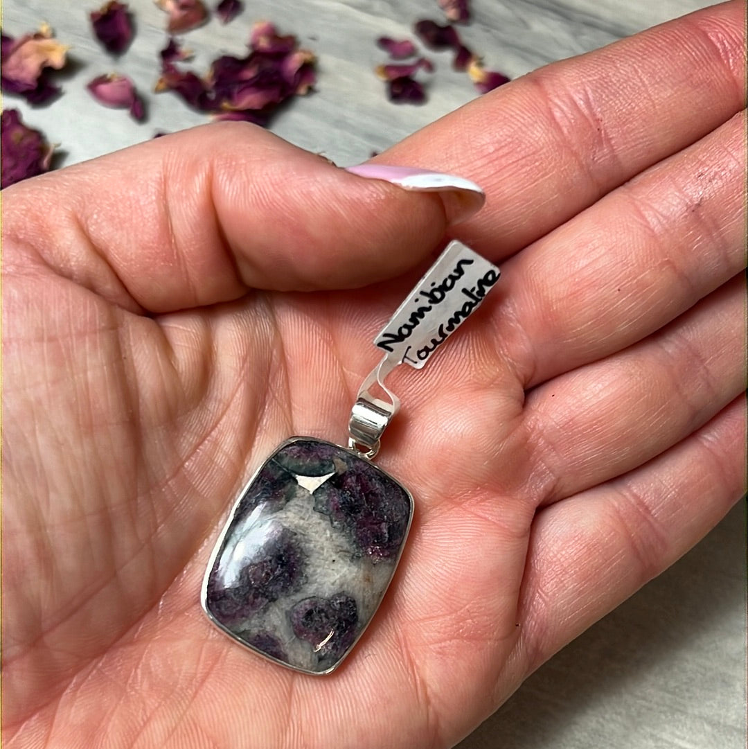 Namibian Tourmaline 925 Sterling Silver Pendant